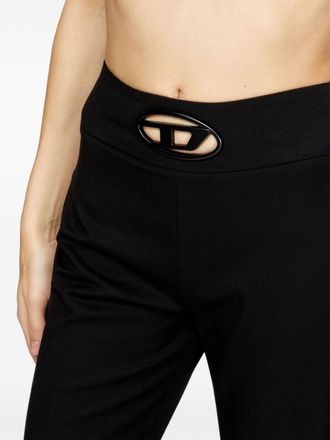 Diesel Oval D Logo-Plaque Wool Blend Trousers - Black