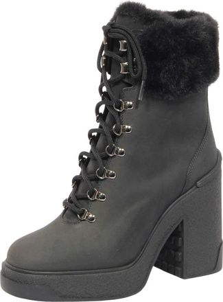 Moncler Claudia Tronchetto - Dames - Laarzen met Hak - Zwart - 40 EU - Leer - Schoenen
