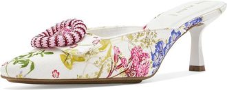 Anne Klein Cassia Womens Shoes White Floral : 7.5 M, Synthetic