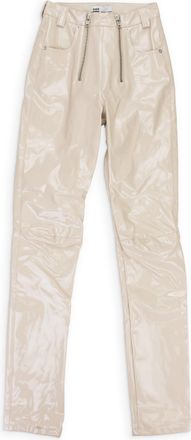 Roni Ilan HIGH WAISTED VINYL BEIGE TROUSER