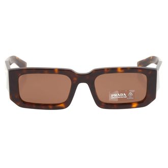 Prada Dark Brown Rectangular Mens Sunglasses PR 06YS 2AU8C1 53