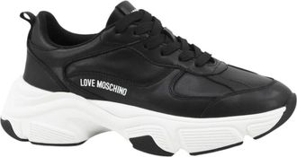 Love Moschino Sneakers - Dames - Sneakers - Zwart - 36 EU - Leer - Schoenen