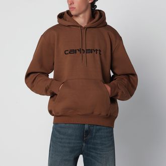 Carhartt Work in Progress Felpa con cappuccio marrone in cotone