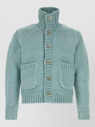Junya Watanabe cotton blend cardigan dog motif pockets