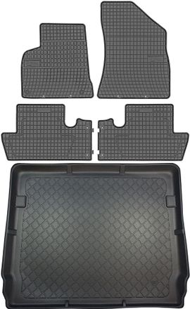 OEM Peugeot 5008 I Van De 05.2009 A 06.2017 Set - Alfombrillas De Goma Para Coche + Alfombrilla Para Maletero