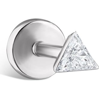 Maria Tash Single Invisible Set Triangle Diamond Earring in White Gold at Nordstrom, Size 2.5