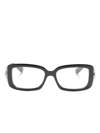 Gucci GG rectangle-frame glasses - women - Acetate - 53 - Black