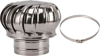 OEM Sombrerete Giratorio De Acero Inoxidable Para Ventilador De Chimenea, A Prueba De Corrientes De Aire, Con Abrazadera Gruesa, Tipo 200