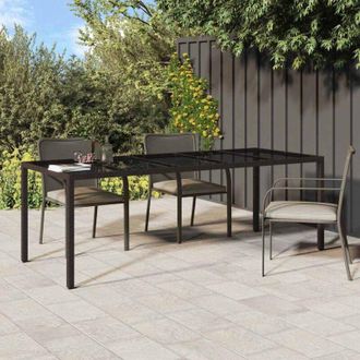 vidaXL Vidaxl - Mesa De Comedor De Jard&iacute;n Marr&oacute;n 250 X 100 X 75 Cm Polirat&aacute;n