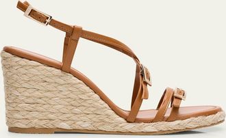 Stuart Weitzman Georgie Strappy Wedge Espadrille Sandals