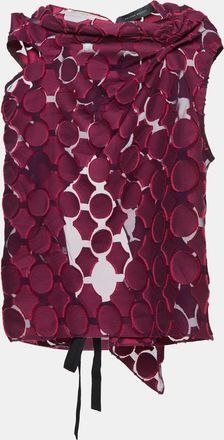 Roland Mouret Pink Cotton Fil Coupe Open Back Top