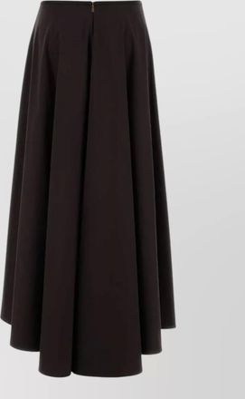 Agnona stretch poplin midi flared skirt