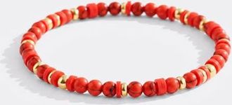 Mint & Lily Stacking Birthstone Beaded Bracelet in January Garnet at Nordstrom, Size 7.5