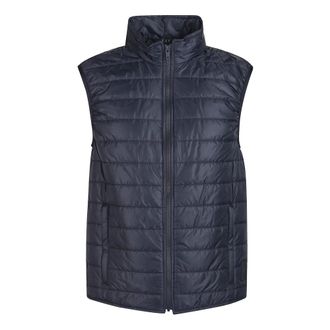 Fay Vests, male, Blue, Size: XL Padded Zip Vest