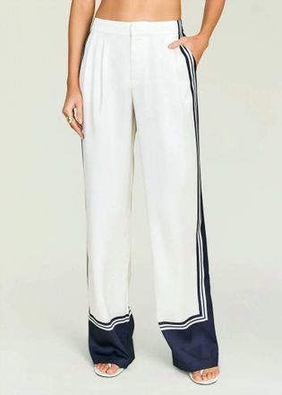 SER.O.YA Marlowe Satin Pant In Navy