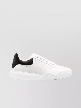 Alexander McQueen leather sneakers with oversized rubber sole