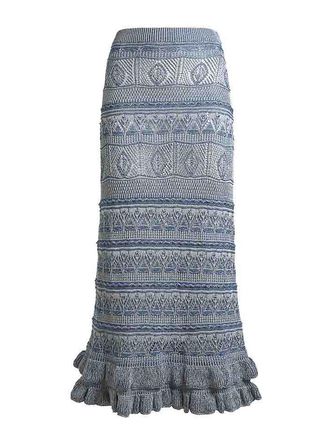 Etro WomenS Maxi Knit Skirt With Ruffles
