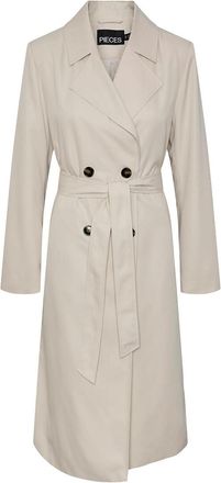 Pieces Lange trenchcoat, te strikken