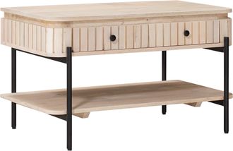 vidaXL Mesa De Caf&eacute; Hecha A Mano Blanco 85 X 45 X 50 Cm Vidaxl