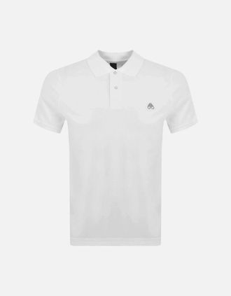 Moose Knuckles Mens Everett Regular Fit White Polo Shirt - Size: 42