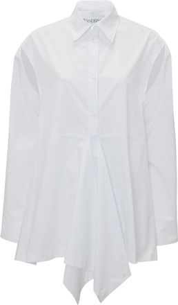 J.W.Anderson draped peplum shirt - women - Cotton - 10 - White