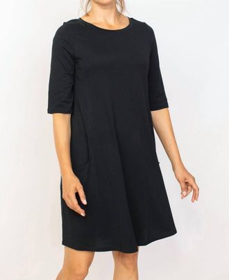 Habitat Combed Cotton Artist Dress In Black