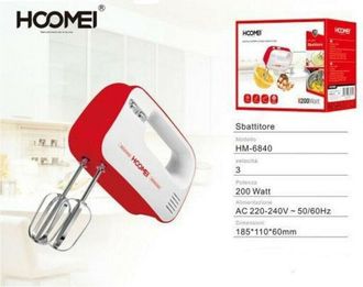 Trade Shop Trade Shop - Sbattitore Elettrico Frullatore Impastatore 3 Velocita 200 Watt Hoomei Hm-6840
