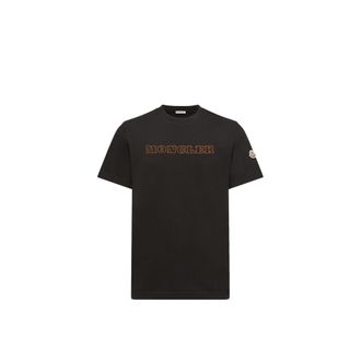 Moncler Moncler Logo Cotton Jersey T-shirt, Men, Black, Size: 3xl