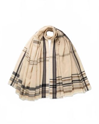 Johnstons of Elgin Unisex Helmina Scarf In Natural