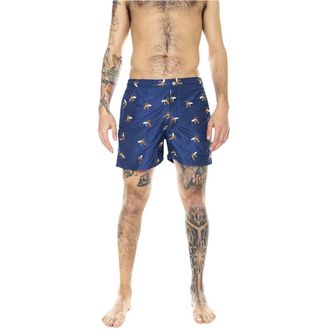 OAS Oas, Badmode, Heren, Blauw, S, Polyester, Printed Zwembroek