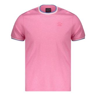 Paul & Shark T-shirt met korte mouwen - Heren - Tops - Roze - Maat: XS Katoen