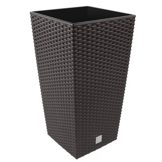 Prosperplast Maceta Rato De 26,6 Litros Con Inserto 26,5 X 26,5 X 50 Cm En Color Ocre Oscuro