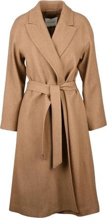 Brian Dales Beige Yak Wool Womens Long Coat