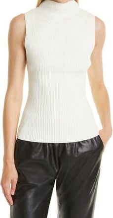 Anine Bing Womens Opal Directional Ribbed Sweater Tank in Ivory at Nordstrom Rack, Size Large
