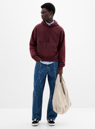 Vans Mens Veiny wash Check-5 loose jean Baggy fit