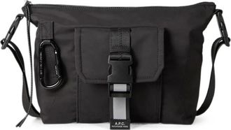 A.P.C. A.p.c., Tassen, Heren, Zwart, ONE Size, Nylon, Trek Satchel