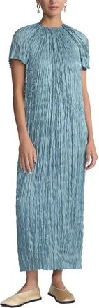 Lafayette 148 New York Short Sleeve Plisse Dress