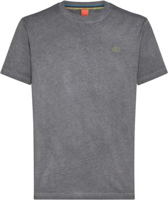 Sun 68 Speciaal Geverfd Katoenen T-shirt - Heren - T-shirts - Grijs - M - Katoen - Tops