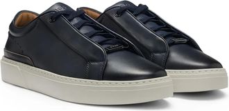 BOSS Sneakers Gary in pelle con lacci - Blu