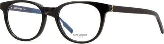 Saint Laurent Ladies Black Round Eyeglass Frames SLM111 001