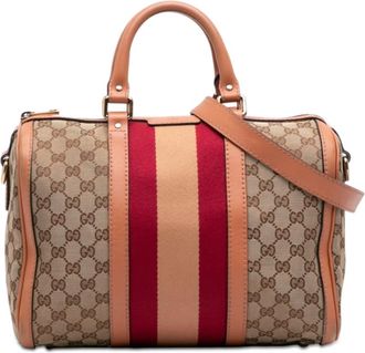Gucci Pre-owned Gucci Medium GG Canvas Web Joy Boston Bag Ladies VPVBE09HWPXSG8YA