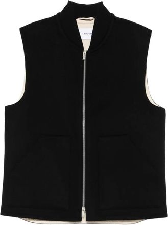 Lardini Gilet con zip - Nero