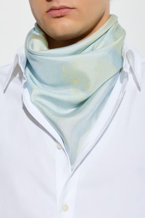Jacquemus Silk Scarf With Print, Unisex, Light Blue
