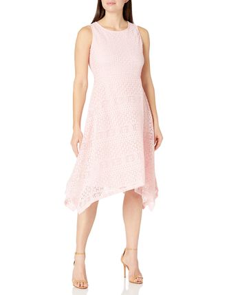 Ronni Nicole Womens Lace Alternative Hem Midi, Blush, 10