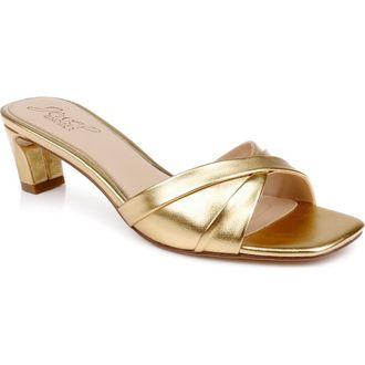 Badgley Mischka Paris Slide Sandal in Gold Metallic at Nordstrom, Size 9.5