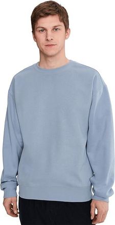Beyond Yoga Luxefleece Crew Neck Pullover Mens Sweatshirt Dusty Blue : XL, Cotton/Polyester