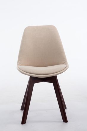 Clp Sedia Borneo Tessuto V2 Crema Noce
