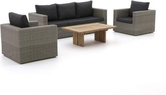 Intenso Furniture Intenso Carpino/ROUGH-L stoel-bank loungeset 4 delig