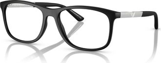 Emporio Armani 55mm Rectangle optical glasses in Black at Nordstrom