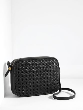 Talbots Woven Crossbody Bag - Black - 001 Talbots